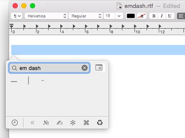 make an em dash in word for mac